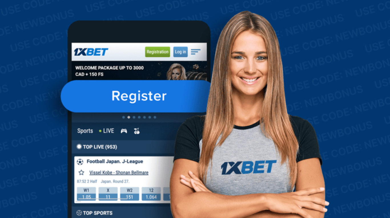 1xBet inscription en ligne sur le site web